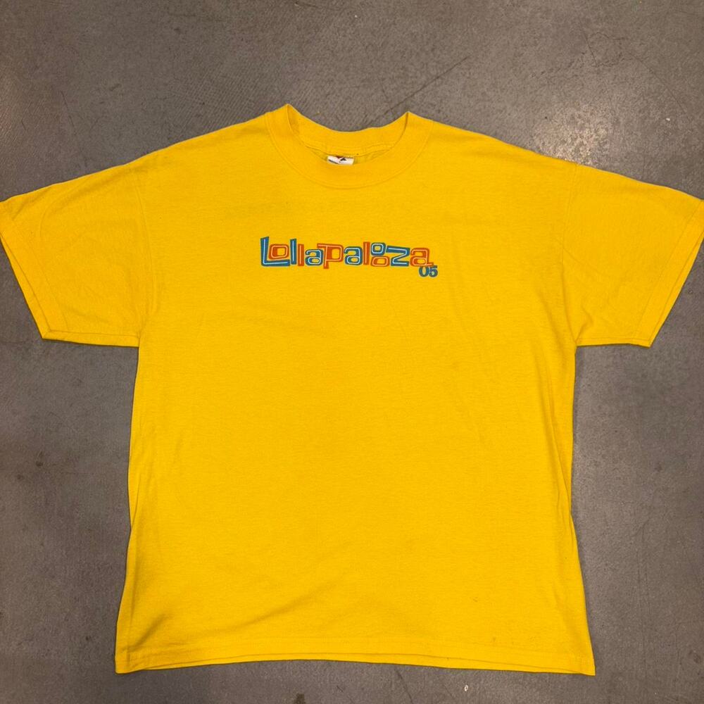 Vintage yellow lollapalooza 2005 cotton